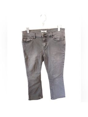 Free People Cropped Gray Denim Jeans Size 28